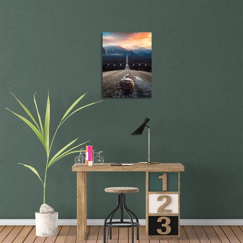 Yetaryy Inspirational Entrepreneur Quotes Wall Art Motivational Painting Prints on Canvas Modern Inspiring Picture Posters Prints Road to Forward Artwork Home Office Framed Decor - 18" Wx24 H - Image 5